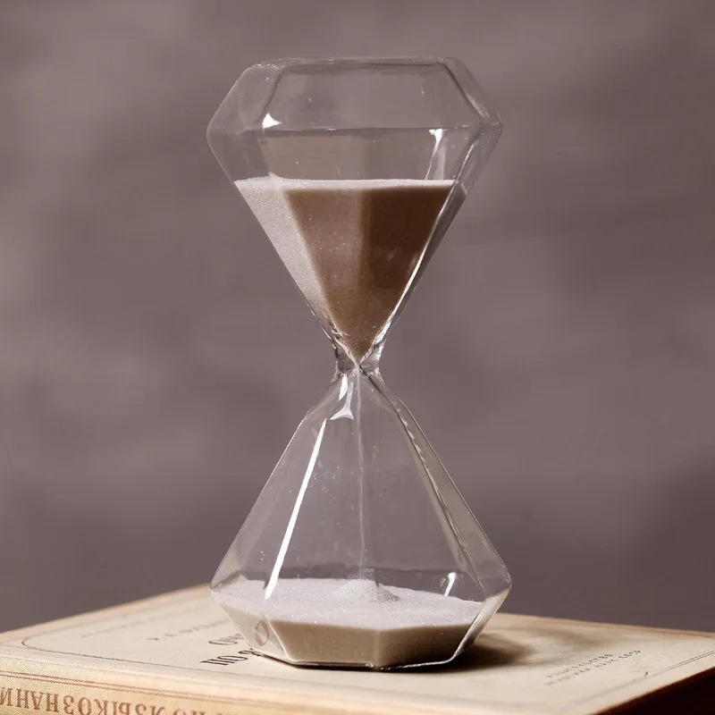 30 Minutes Silver Sand Transparent Glass Hourglass Sand Timer Wedding Gift Ornaments Sandglass