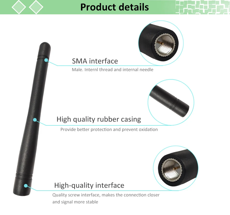 10 Sets 868MHz Antenne 3dBi Verstärkung SMA-Stecker und SMA-Buchse zu PX1-Kabel 915MHz Meshtastic 868MHz LoRa LoRaWAN Gateway Feldalarm – Detail 5