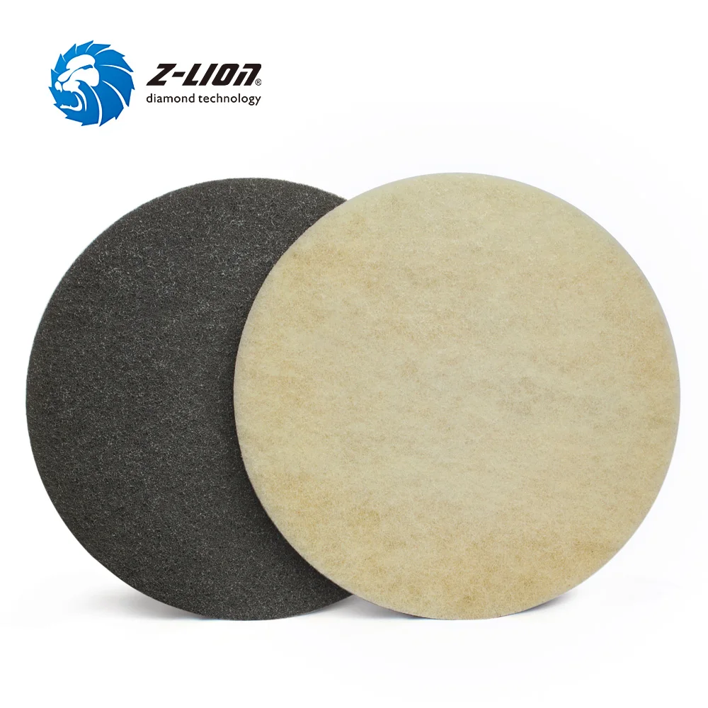 Z-LION 15 Inch Fiber Sponge Polishing Pad for Floor Cleaning Stone Marble Granite Floor Daily Buffing Diamond Polishing Wheel