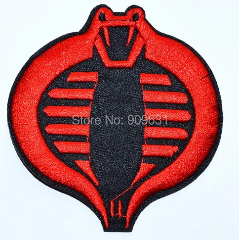 

COBRA GI JOE USA ARMY TACTICAL US MILITARY MORALE BADGE RED BLACK PATCH IRON ON PATCHES