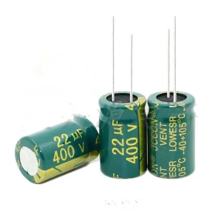 100PCS  high-frequency crystal electrolytic capacitor  22UF 400V 400V22UF   13X20MM best quality New origina