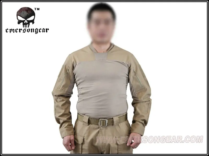 EmersonGear-Arc Style Combat Shirt, LEAF Talos LT, Halfshell EM8583, Coyote Brown