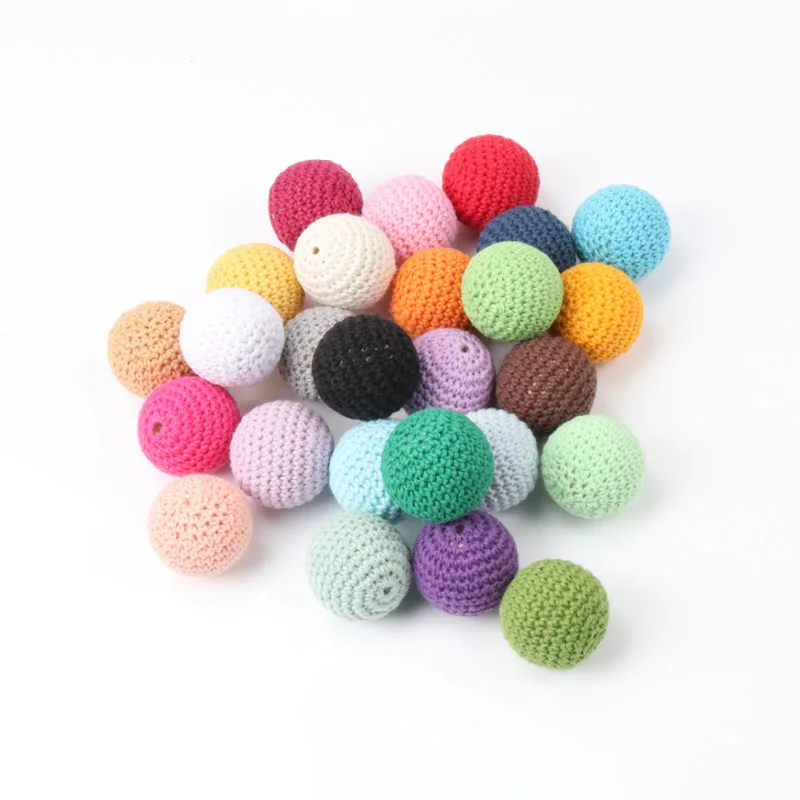 1 PCS Elegant 30mm Crochet Beads Woolen Yarn For Choose Knitted By Cotton Thread DIY Jewellery Making KL75