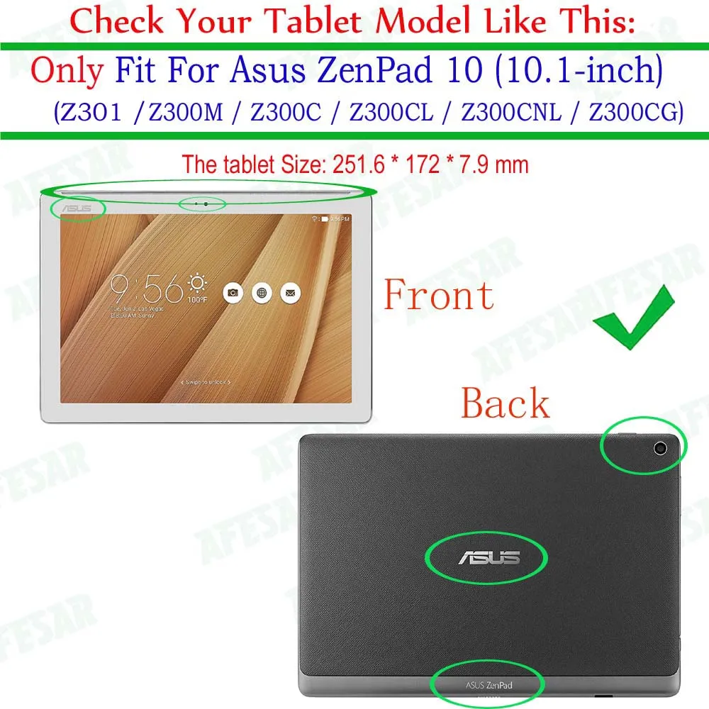 Z300 Z301 Ultra Slim Leather Book Cover For ASUS ZenPad 10 10.1-inch P023 P01T P021 Tablet Magnetic Flip Folio Stand Smart Case