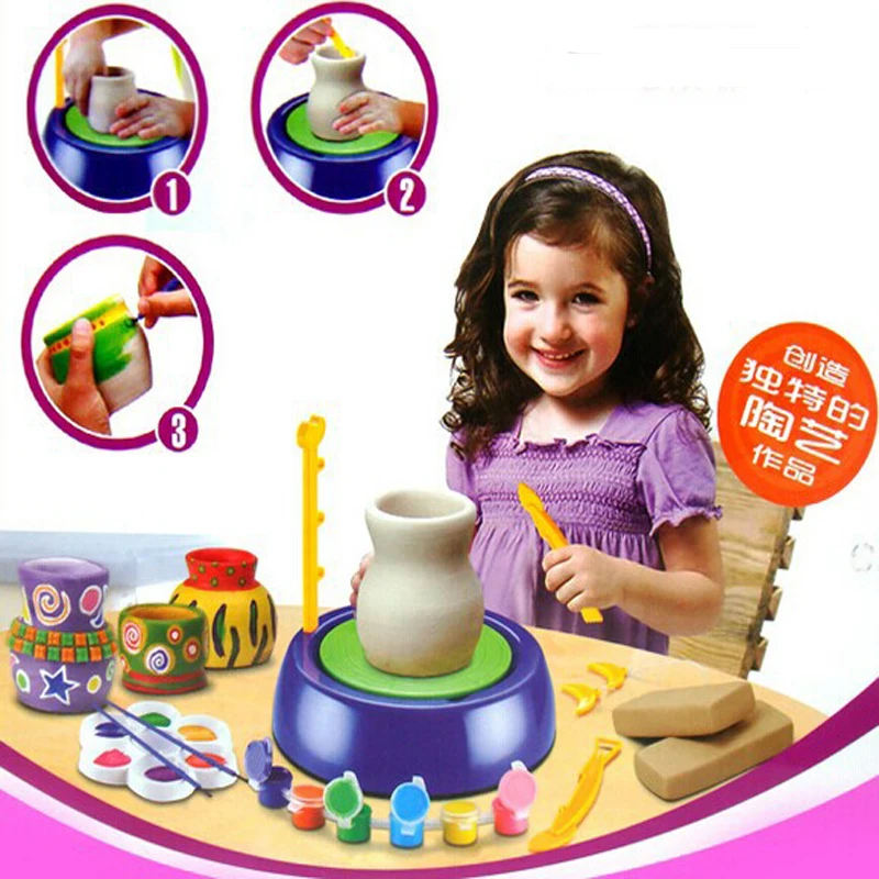 DIY electronic molding Clay toy set Educational Toys Clay Kit pottery wheel Ceramic Workshop