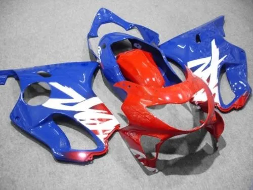 km Motorcycle Fairing kit for  CBR600 F4 99 00 CBR600F4 1999 2000 F4 CBR600 Red white blue ABS Fairings set