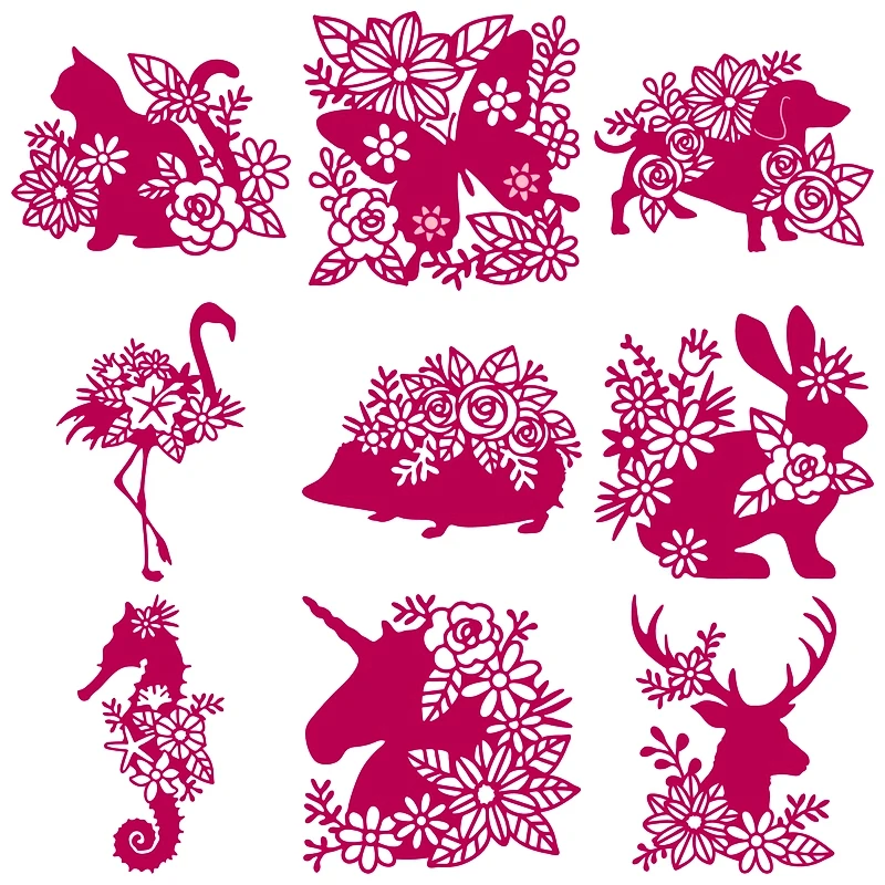 Металлические трафареты для изготовления открыток, с изображением животных, ежиков, лосей, шаблон для скрапбукинга, для рукоделия, 2019