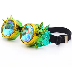 FLORATA Hot New Men Women Welding Goggles Gothic Steampunk Cosplay Antique Spikes Vintage Glasses Eyewear