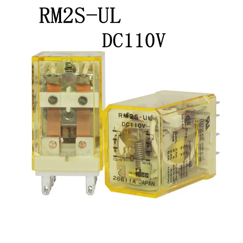 

NEW relay RM2S-UL DC110V RM2S-UL-DC110V DC110V 110VDC 110V 5A 240VAC 8PIN