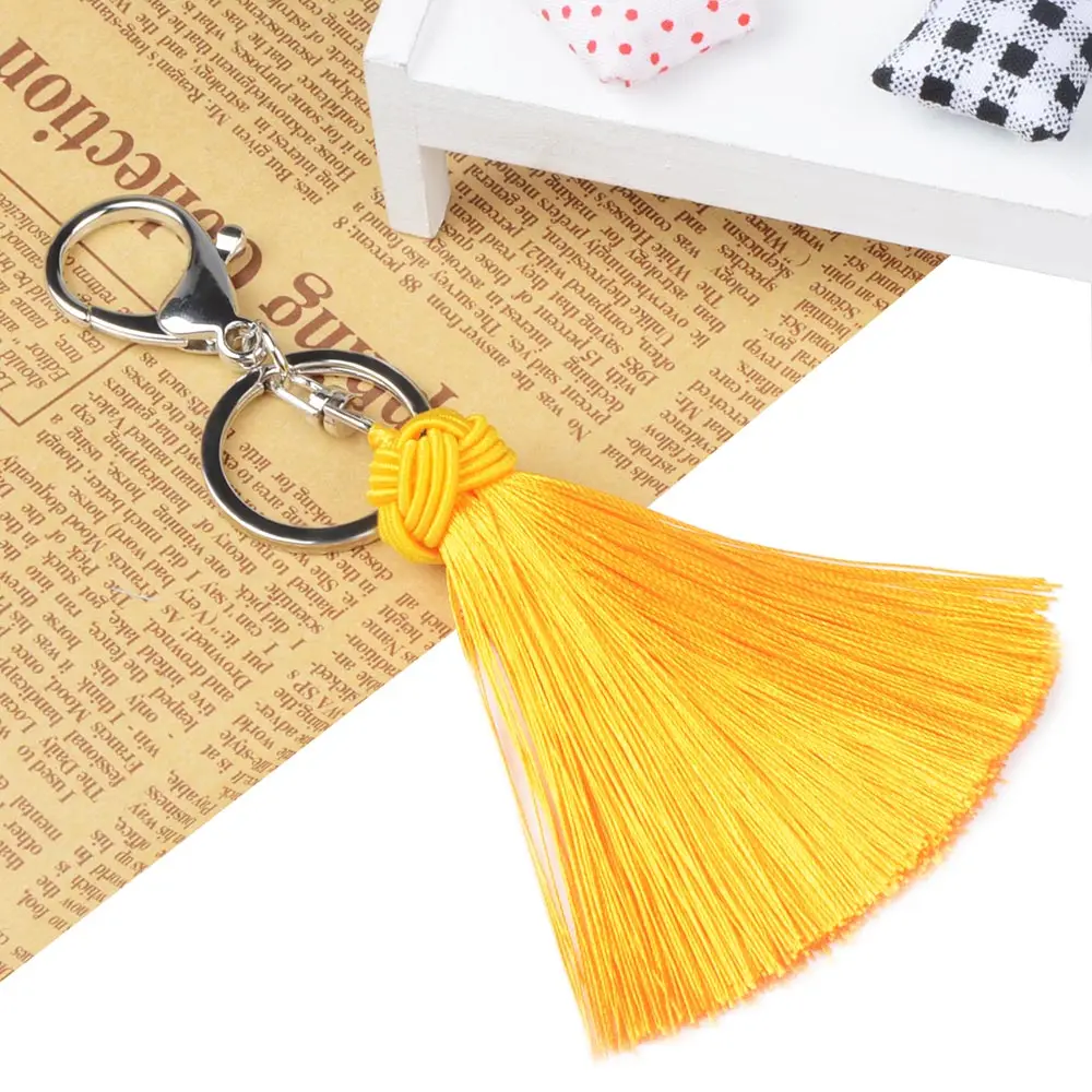 LFPU Handmade Tassel Keychain Women Alloy Pendant Car Key Chain Ring Holder Jewelry For Women Girl Fashion Gift