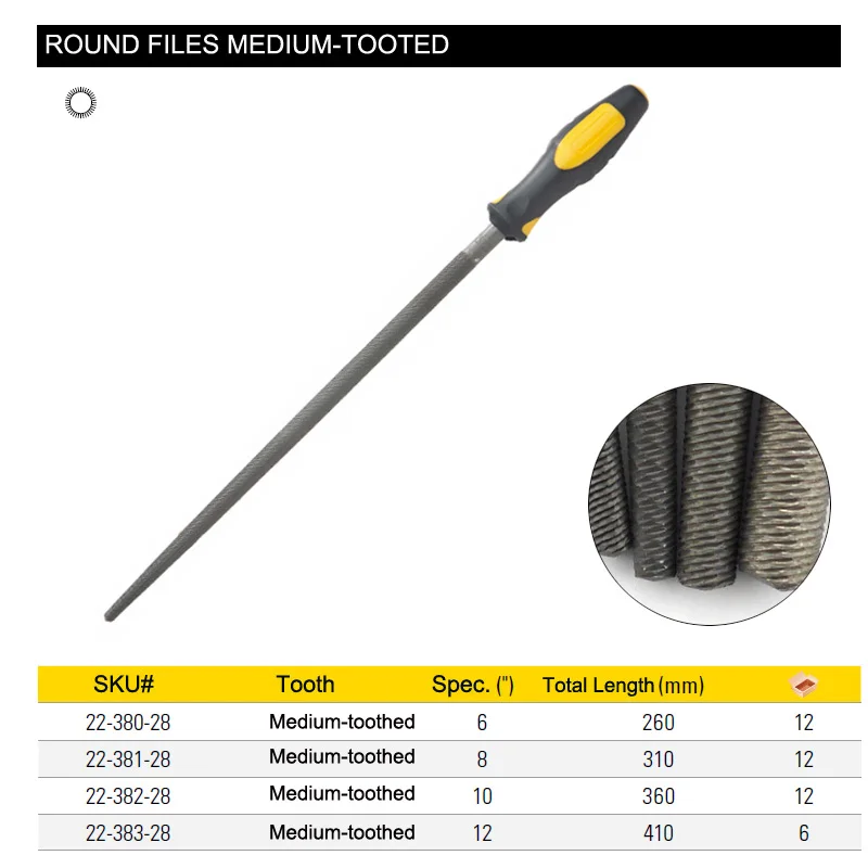 Stanley 1pcs 6" 8 inch 10" 12-inch square file round files cutter rasp for Jewellery carver metal ceramics stone wood working