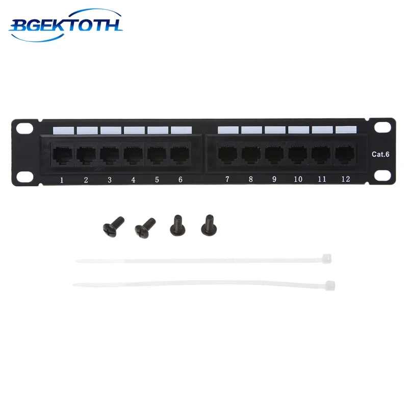 12 Port Network Cable Patch Panel Patch Panel UTP LAN Network Adapter Cable Connector MAR29