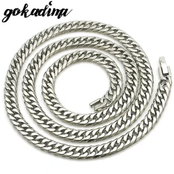 GOKADIMA  2017 New Mens Necklace Chain Fashion Party Stainless Steel Jewelry Gift 60cm 7mm, WN031