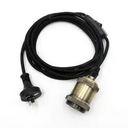 220-240V AU Plug Power Cord with E27 Bulb Holder Fittings Vintage Hanging Light Cord Kits