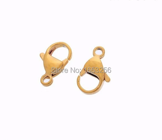 Stainless Steel Gold Lobster Claw Clasp Fastener hook Finding High Quality