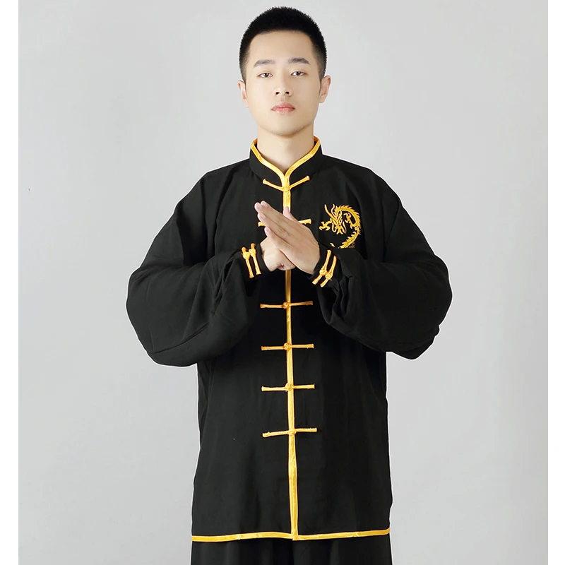 Martial Art Uniform Kung Fu Suits Long Sleeve Tai Chi Clothing Chinese Traditional Folk Taiji Outdoor Walking Morning Sprots