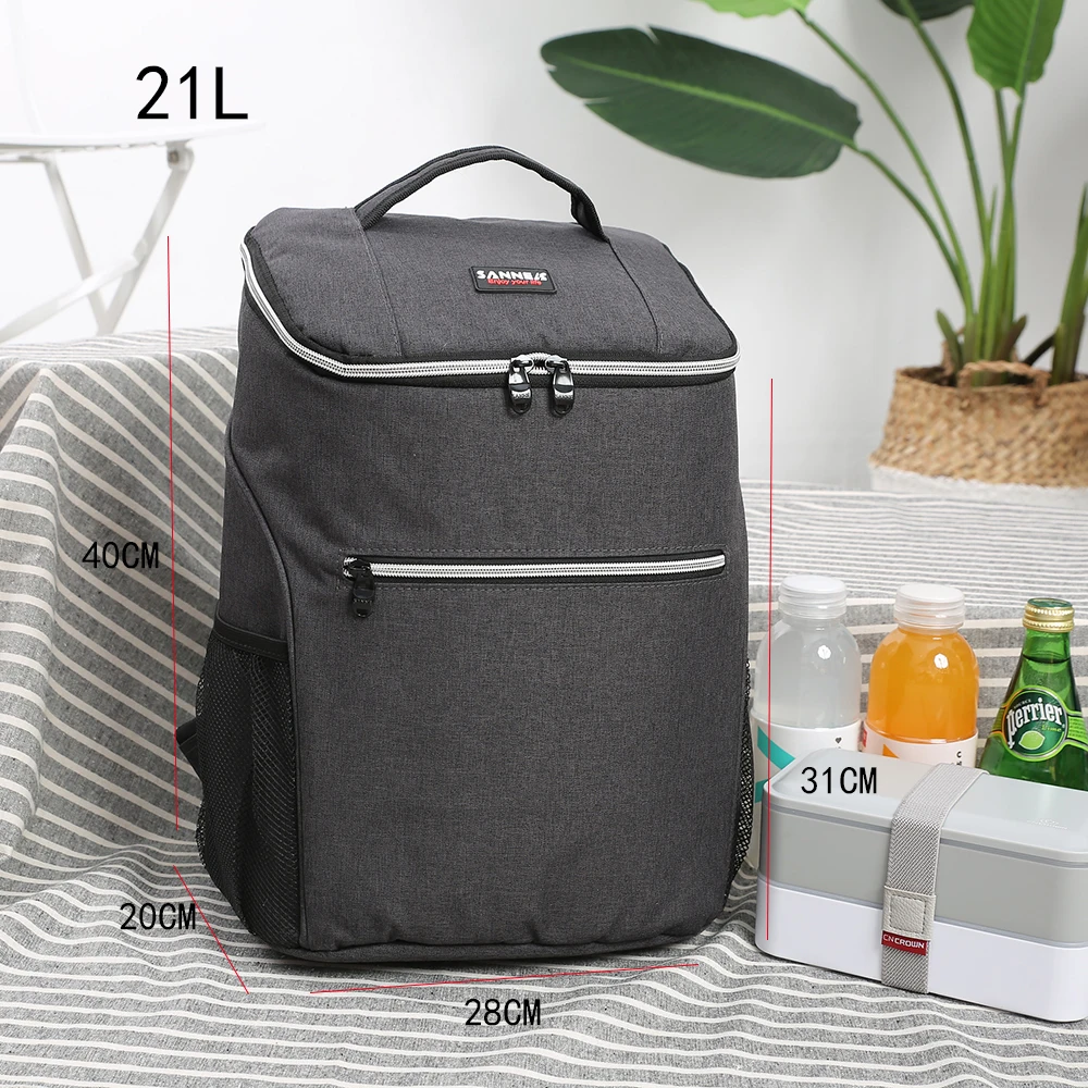 SANNE 20L Large Capacity Thicken Waterproof Cooler Bag Thermal Backpack Insulated Ice Bag Fresh Keeping Style Thermal Bag