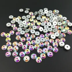 Lochrose One Hole Sew On Rhinestone Size 3mm 4mm 5mm 6mm 8mm Round Crystal Clear / AB Color for Dress Jewelry Making