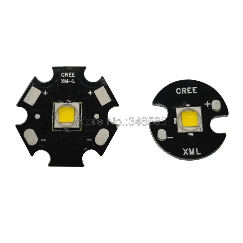 10W XM-L2 T6 XML2 T6 LED Light 20mm Black PCB White Warm White Neutral White + 22mm 5 Modes Driver For DIY Torch Flashlight