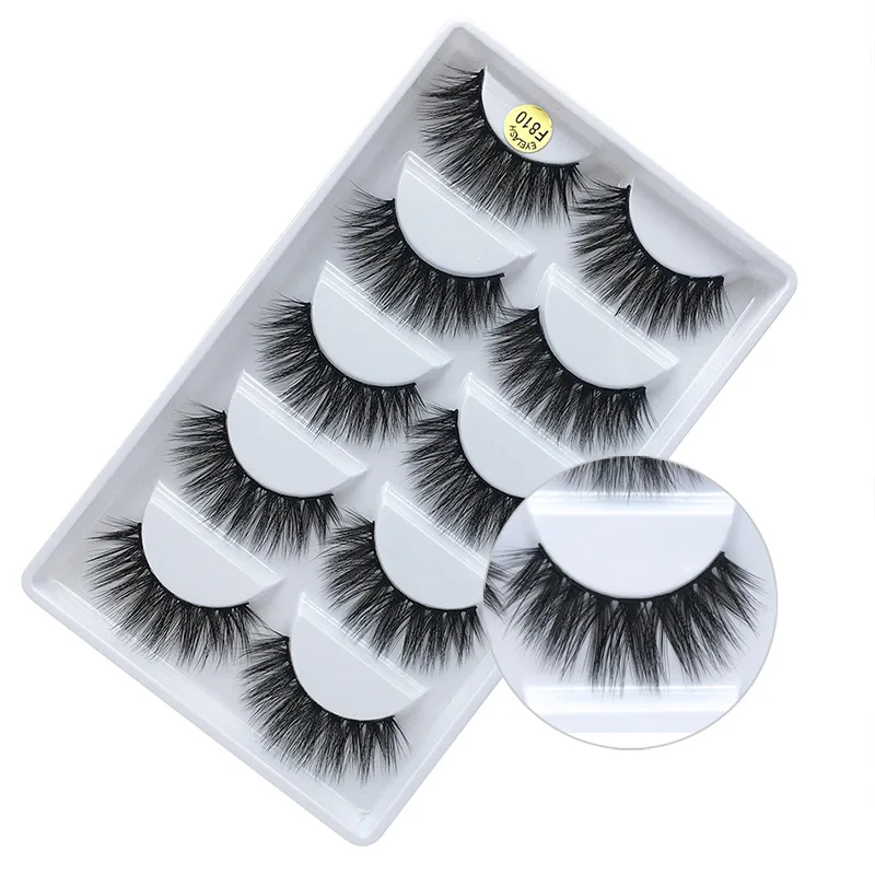 Vip momo 5 คู่ขนตาปลอมธรรมชาติยาวขนตาปลอม 3d mink lashes 1 กล่อง extension eyelash แต่งหน้า faux ขนตา