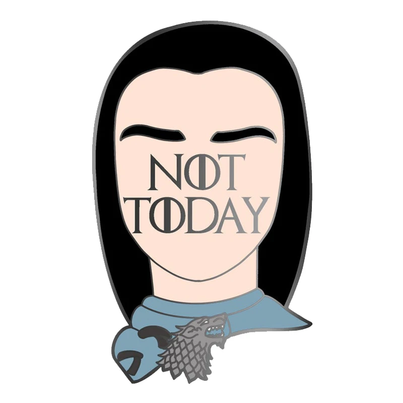 Not Today Arya Stark lapel pin  fans gift