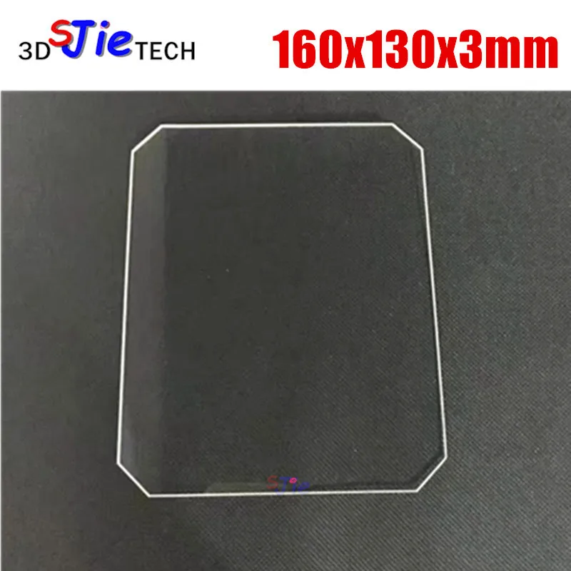 160x130x3mm Borosilicate Glass Plate Corner Cut for Monoprice MP Select Mini 3D Printer parts