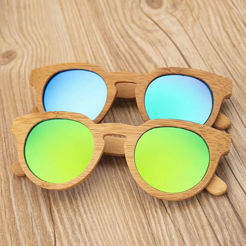 

BOBO BIRD lunette solei Bamboo Polarized Sunglasses Women Green Lens Nature Bamboo Frame Eyewear With Fashion Cat Eye Design