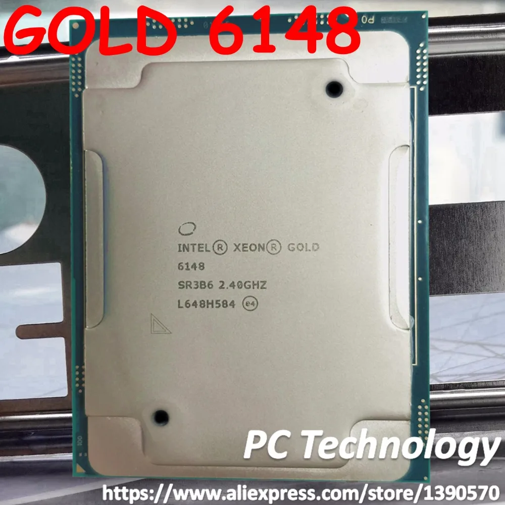 Original Intel Xeon GOLD 6148 SR3B6 GOLD6148 Processor 27.5M Cache 2.40GHz 20-cores 150W LGA3647 CPU free shipping