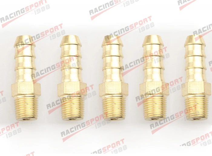 

5PCS / 2PCS / 1PCS 3/8" Male Brass Hose Barb To 1/4" NPT Pipe Male Thread