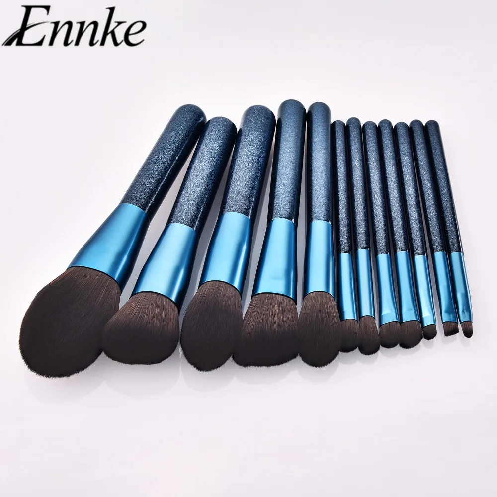 ENNKE 12Pcs Makeup Brush Soft Synthetic Hair Concealer Powder Foundation Eyeshadow Eyeliner Blending Brush Cosmetic Tool