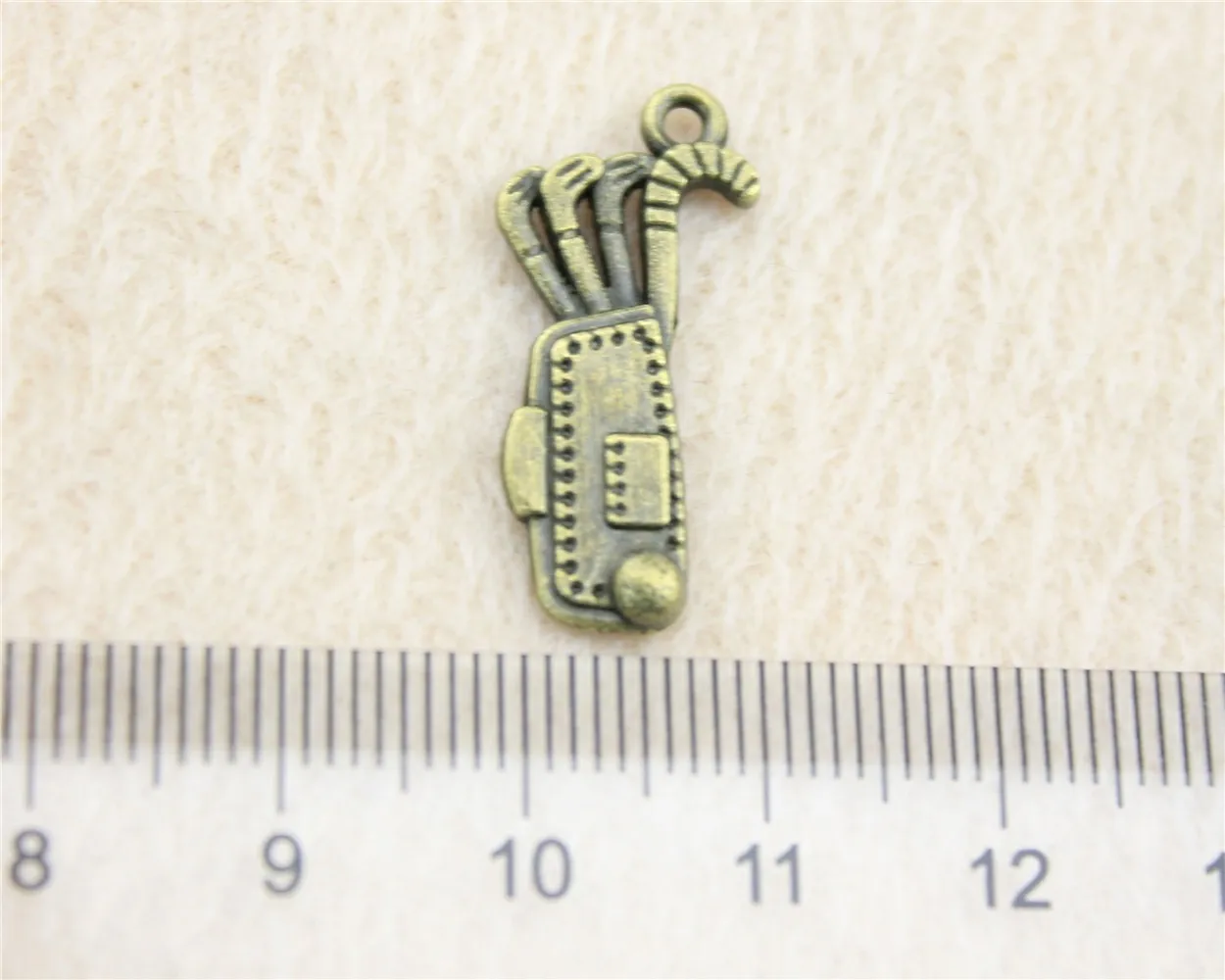 62pcs/lot 25*11mm ancient bronze Golf Bag charm Pendants DIY jewelry for bracelet necklace earring