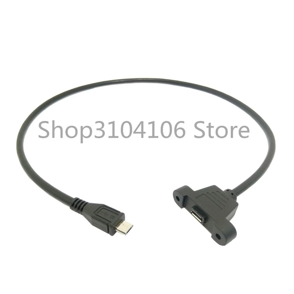 Micro-USB 5-контактный разъем Micro USB 2.0 «папа» к «мама» Micro USB 2.0 Удлинительный кабель 30 см 50 см с винтами Отверстие для монтажа на панели