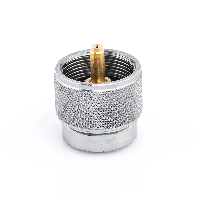 Widesea 1 lb. propane small gas tank input EN417 Lindal Valve Output outdoor camping stove Convert cylinder LPG canister adapter
