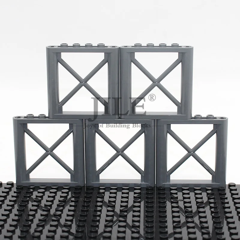 Moc Building Block Bricks Support 1x6x5 Railing Girder Rectangular 64448 Compatible with Military Rail Bars Assembled Toys