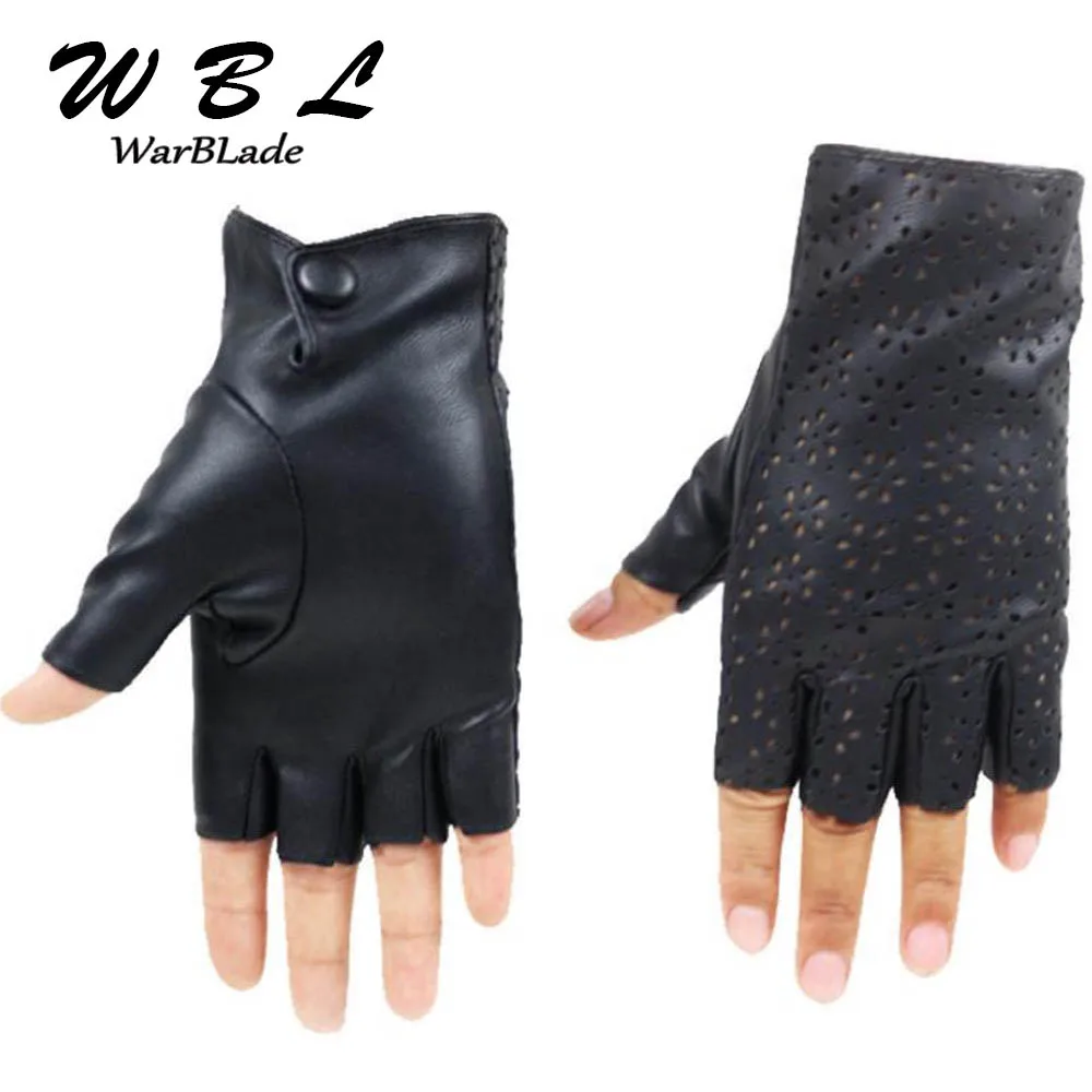 

2022 New Fashion Ladies Fingerless Gloves Breathable Soft Leather Gloves for Dance Party Show Women Black Half Finger Mittens