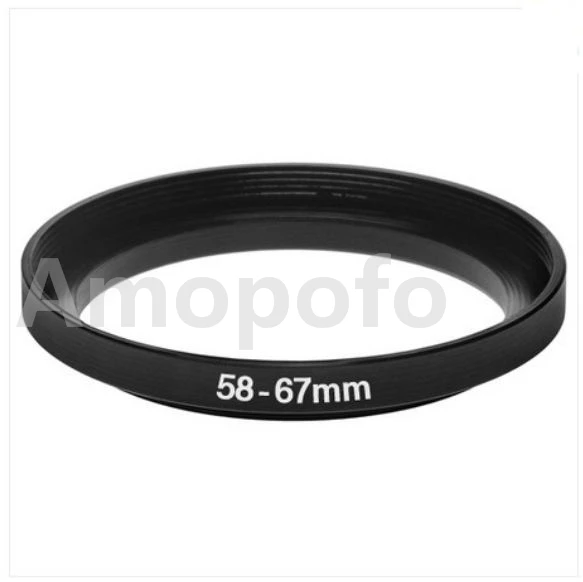 Universal 58-67 มม./58 มม. ถึง 67 มม. แหวนกรองอะแดปเตอร์สำหรับ UV, ND, CPL, โลหะ Step Up แหวนอะแดปเตอร์