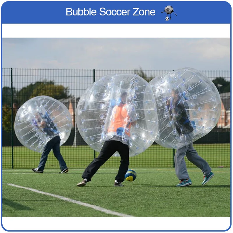 Free Shipping 0.8mm PVC 1.5m Inflatable Bubble Soccer Ball Human Hamster Ball Air Bumper Ball Adult Inflatable Bubble Football