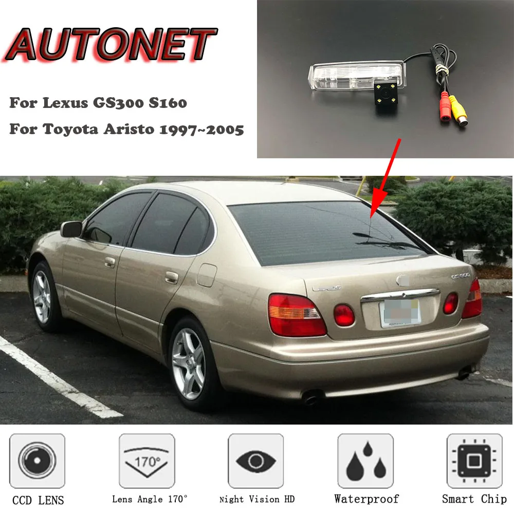 

AUTONET HD Night Vision Backup Rear View camera For Lexus GS300 S160 For Toyota Aristo 1997~2005 CCD/license plate Camera