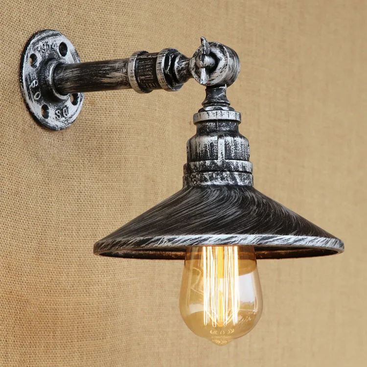 

American Rustic Loft Style Vintage Industriale Wall Lamp Retro Water Pipe Lamps Edison Wall Sconce Single Head E27 Bule