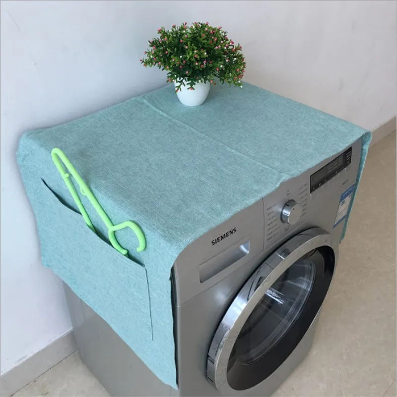 Outdoor Furniture Dust Cover Modern Simple Cotton And Linen Automatic Washing Machine Cover Waterproof Sunscreen