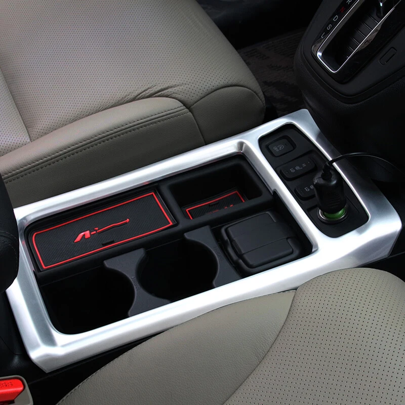 FOR HONDA CRV CR-V ACCESSORIES 2012 2013 2014 2015 2016 ABS Matte Front Console Middel Water Cup Holder Cover Trim 1pcs