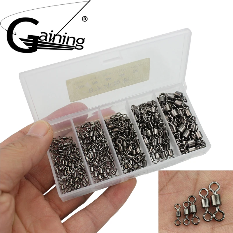 

250pcs Swivels Interlock Snap Fishing Lure Tackles Fishing Gear Accessories Connector Copper Swivel Fishing Accessories Tackle