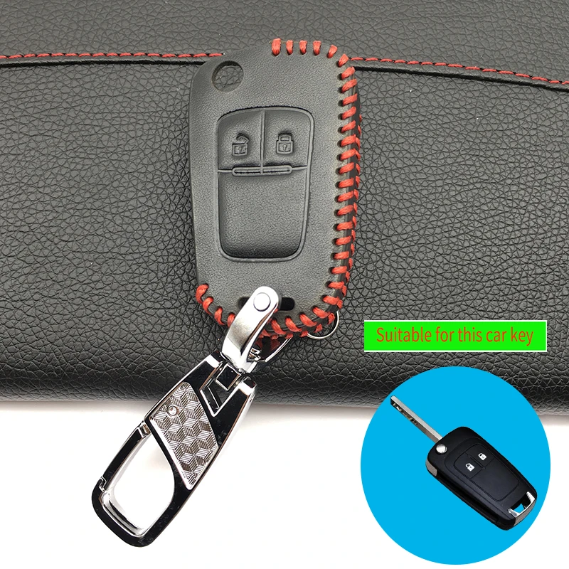 Latest leather key case for Opel Astra Corsa housing case ADAM S Antara Meriva Zafira Insignia MOKKA remote control 2 buttons