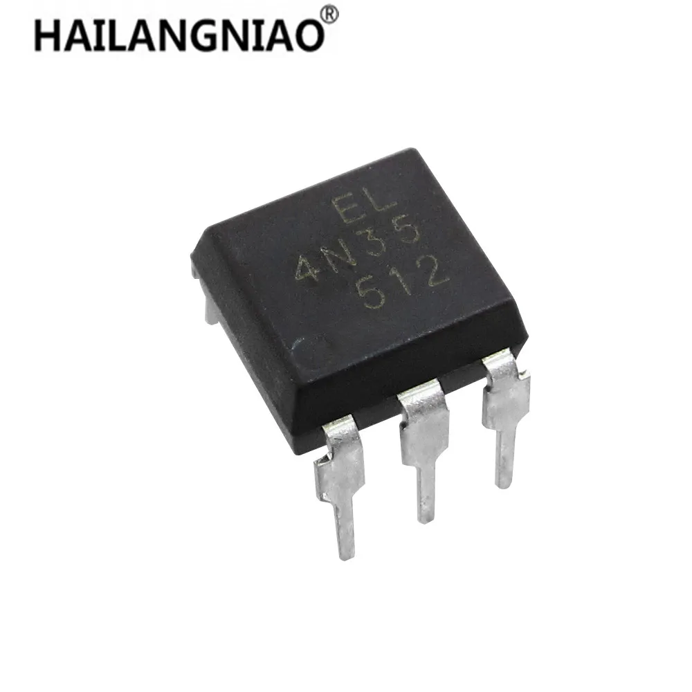100ชิ้น4N35 EL4N35 DIP-6สายเดิมใหม่6เท้าOptocouplers