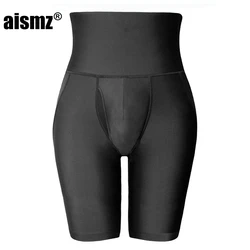 Aismz Men Body Shaper Butt lifter Black Waist Trainer Underwear Panties Man Corset Slimming Control Pants hip Lifting Shaperwear