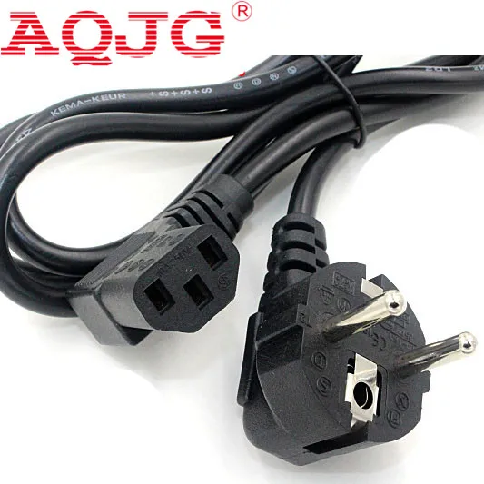 

EU PDU UPS AC Power Cord,European 3Pin Male Plug to IEC 320 C13 Up Angled Power Adapter Cable For Wall Mount TV