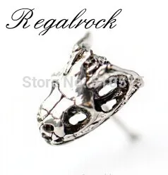 Gothic Snake Head Skull Stud Skeleton Pallas Cranium Viper Earring Python Ear Punk Jewelry