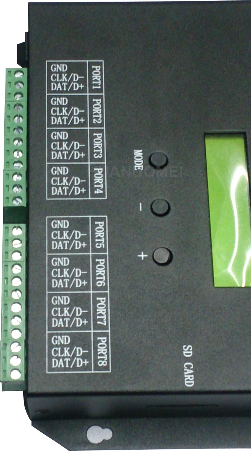 Imagem -06 - Portas Fora de Linha Cartão sd Autônomo Cor Cheia Led Pixel Controlador Dmx Max 8192pixels Pode se Conectar ao Console Dmx 8