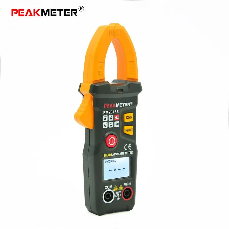 PEAKMETER PM2016S Smart Digital AC Clamp Meter 6000 Count AC DC Voltmeter Ohmmeter frequency Tester data hold NCV current clamp