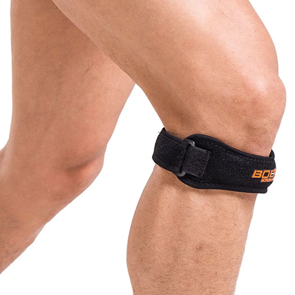 1pc Unisex Atmungsaktive Einstellbare Sport Gym Knie Patella Unterstützung Klammer Sport Beschützer Strap Pad Bein Knie Pads Strap Band